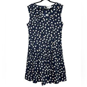 Onze A-Line Floral Print Surplice Sleeveless Midi Dress, Sz XXXL